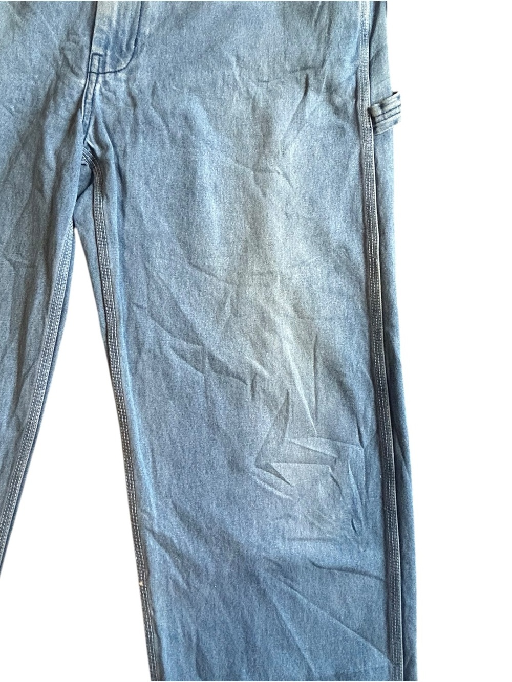 Vintage Liberty Denim Overalls Men’s 48x32 Light Wash Carpenter - Picture 7 of 16